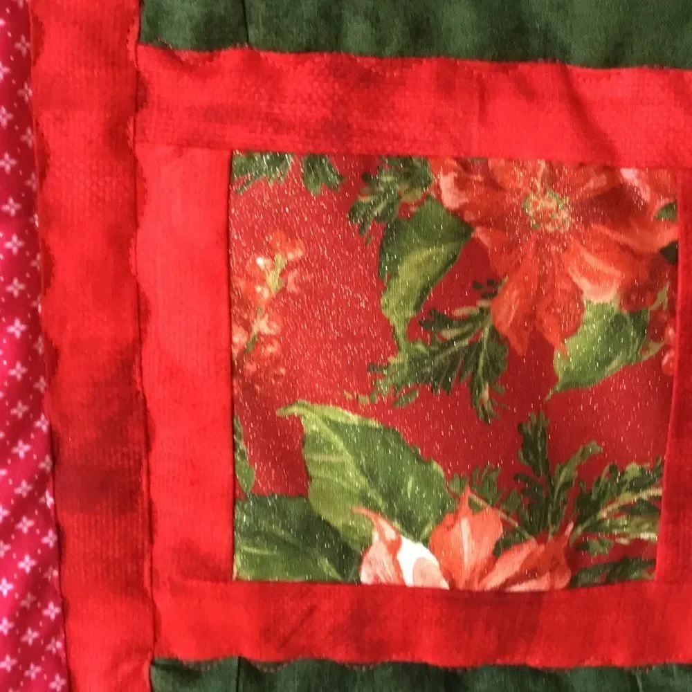 NWT Hand Crafted Holiday Sparkling Quilt